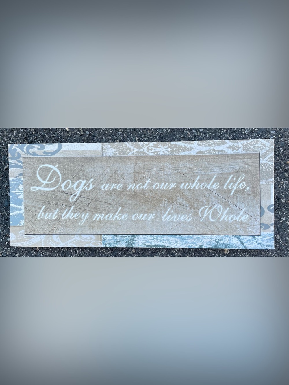 Neutral Beige Inspirational Wall Plaque Framed with White Script
